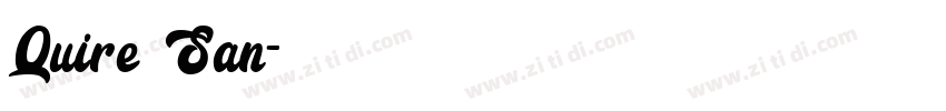 Quire San字体转换